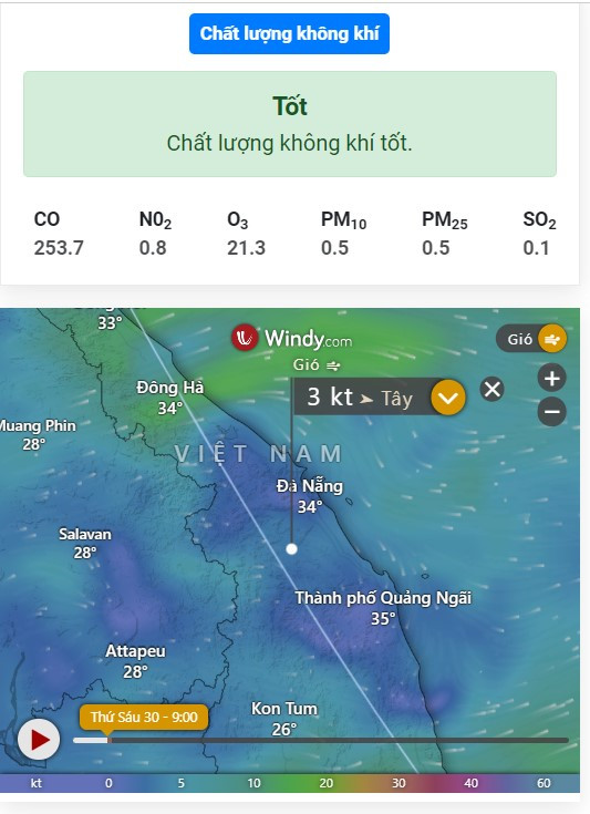 Đừng quên kiểm tra chất lượng không khí trước khi ra ngoài