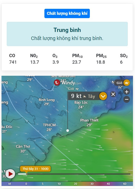 Chất lượng không khí Bà Rịa - Vũng Tàu được cập nhật liên tục để đảm bảo sức khỏe cộng đồng