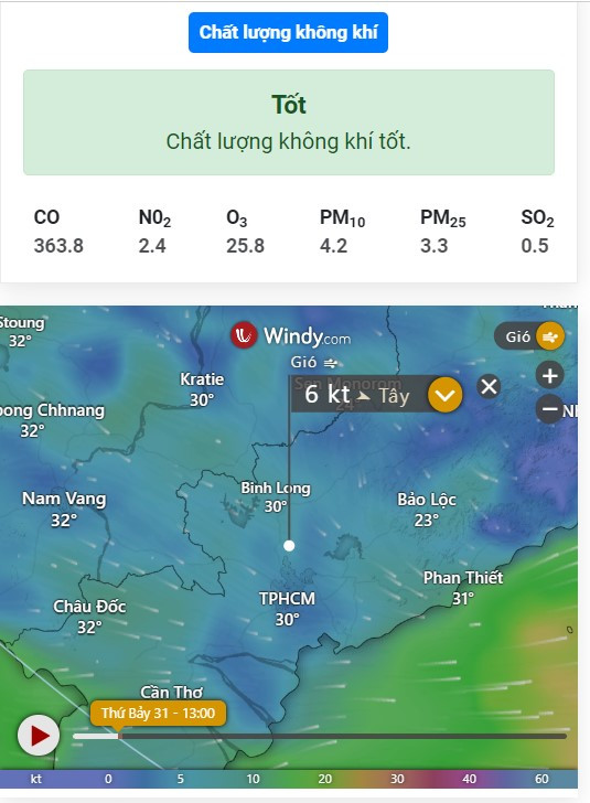 Nhận cảnh báo chất lượng không khí tại Bình Dương chính xác và kịp thời từ Thoitietvn.vn